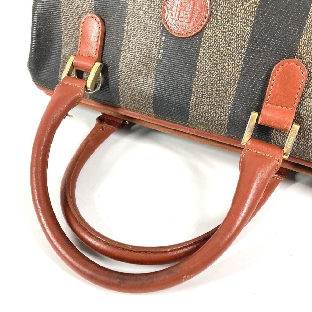 FENDI Vintage Pecan Handbag, Mini Boston Bag, Leather, Brown, Men's and Women's - Picture 8 of 16